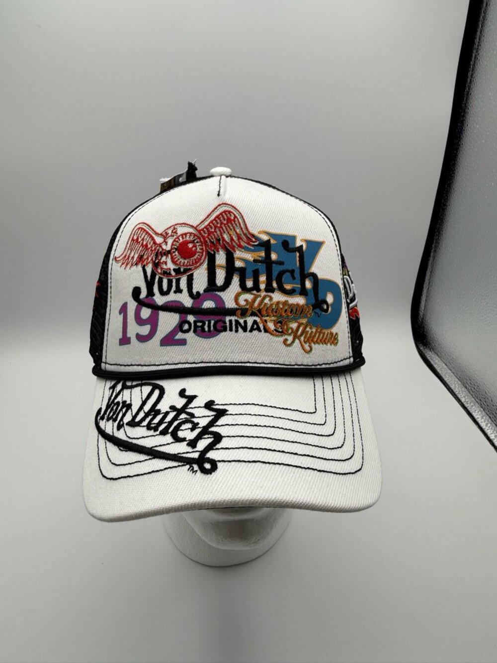 Von Dutch Hat (OVERLAP) Flying Eye Kustom Kulture Trucker Cap - BRAND NEW!